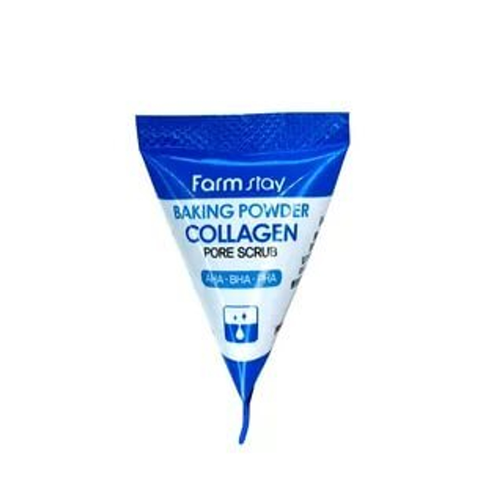 Скраб в пирамидках с содой и коллагеном FarmStay Baking powder collagen, 7г