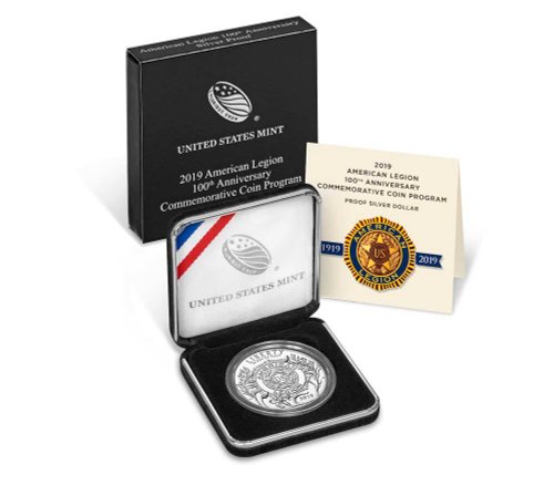 1 доллар. Американский легион. 100 лет со дня основания. США. 2019 г. UNC