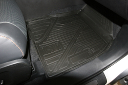Коврики Standard, 3D в салон TOYOTA Highlander, 2014- , 5 шт. (полиуретан, чёрные) Element.CARTYT00003