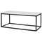 Столик журнальный Mayen, 90х40х35 см, белый мрамор/черный