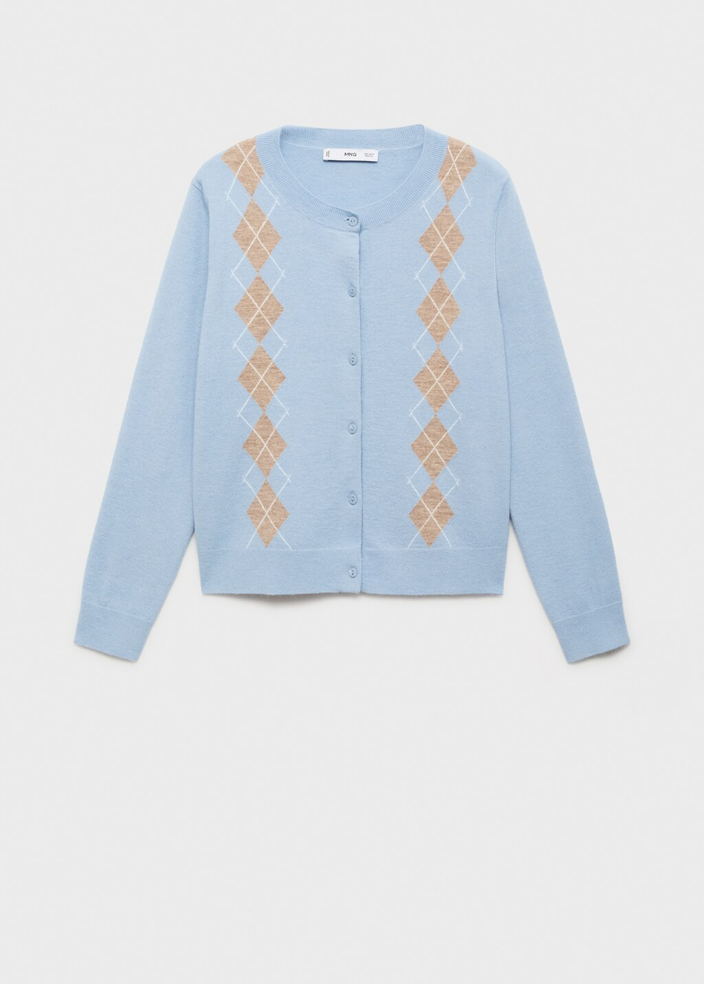 Кардиган с ромбами