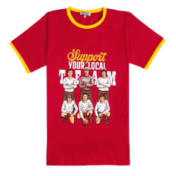 Футболка Support your local team красная