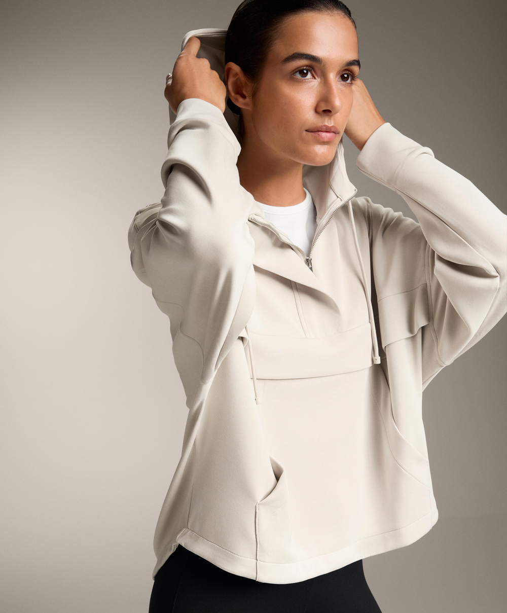 Oysho Толстовка из мягкого модала с застежкой-молнией, норка