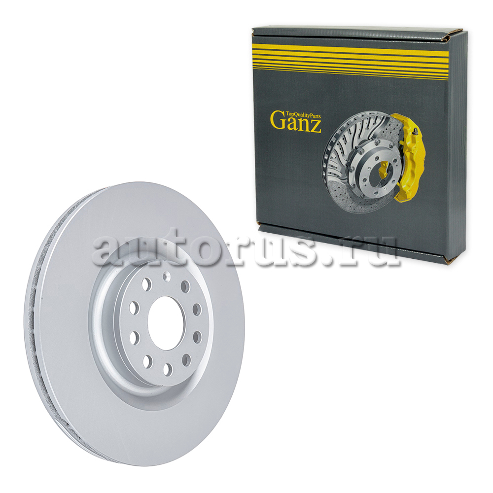 Диск тормозной передний с покрытием для AD VW SEAT SKODA PA 03->06 GANZ GIJ10251