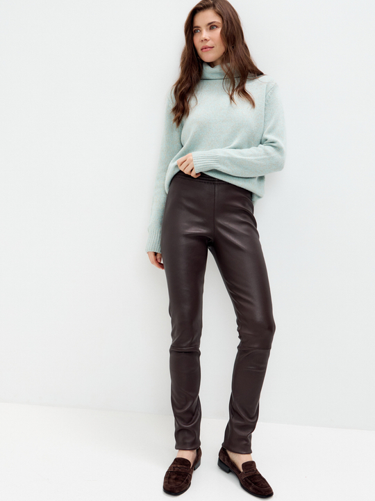 Легинсы из натуральной кожи