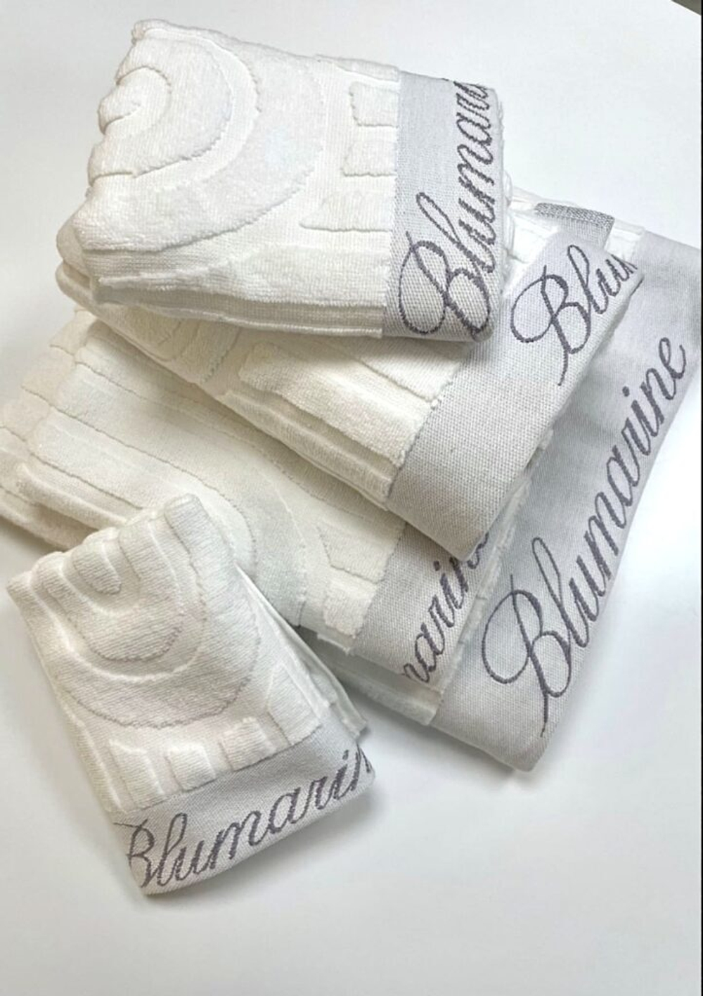 Набор полотенец 5шт Blumarine Monogram Bianco белый