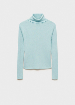 Джемпер из смесовой шерсти с воротником с отворотом