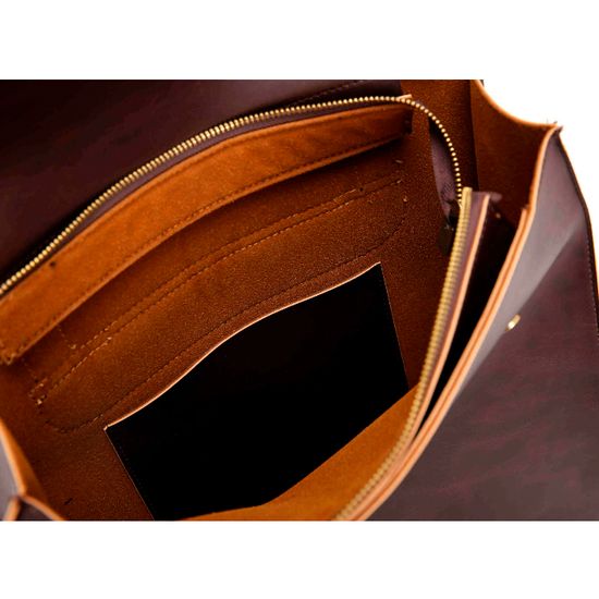 Крафтовый рюкзак из экокожи Нанджу. Коричневый