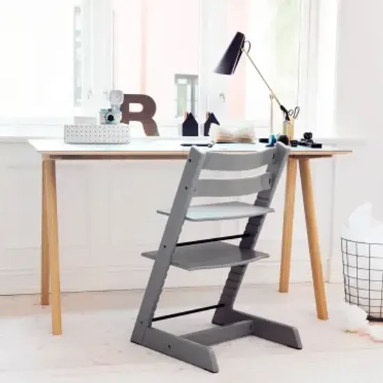 Стульчик для кормления STOKKE Tripp Trapp комплект 4 в 1 (Storm Grey)