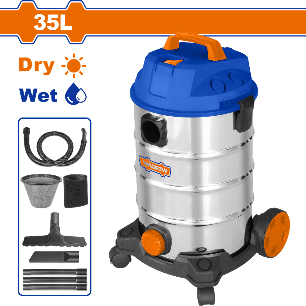 Пылесос промышленный WADFOW WVR4A35 1200 Вт 35 л