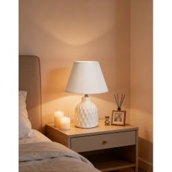 Настольная лампа Rivoli Muriel 7550-501 1 х Е14 40 Вт керамика белая с абажуром | Rivoli