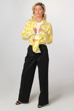 Женская Рубашка из хлопковой ткани в клеточку