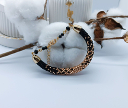 Браслет из бисера Золотой