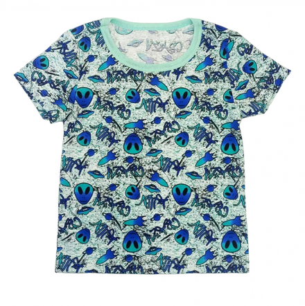 Футболка 412/20 синие инопланетяне