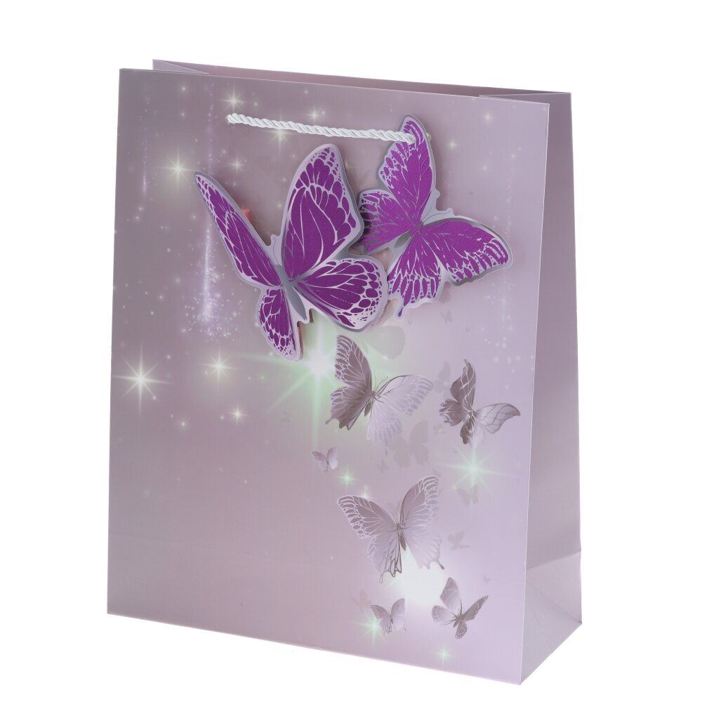 GAEM Пакет подарочный M (бумага 210г/м2, блок микс 12шт), L26 W10 H32 см, 4в.