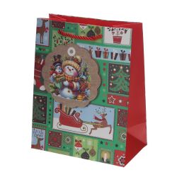 GAEM Пакет подарочный S (бумага 210г/м2, блок 12шт), L18 W10 H23 см, 4в.