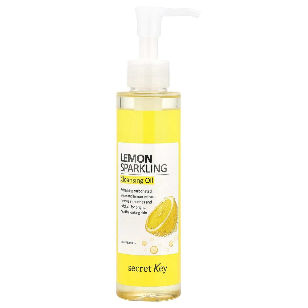 Secret Key, Очищающее масло Lemon Sparkling Cleansing Oil, 5,07 жидких унций (150 мл)