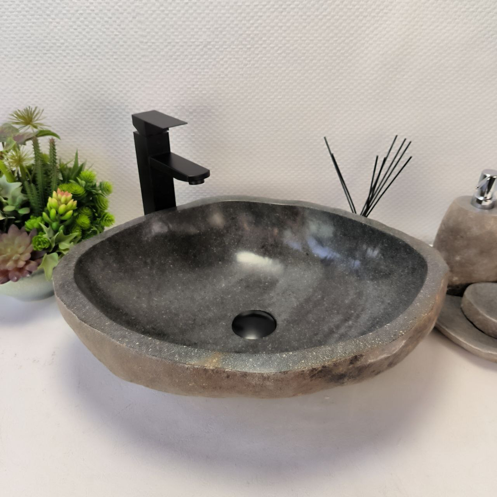 Раковина из речного камня RS-63375 (52*44*15) 0123