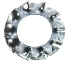 Шайба зубчатая Стройбат DIN 6798 5мм белый, цинк, 15 шт.