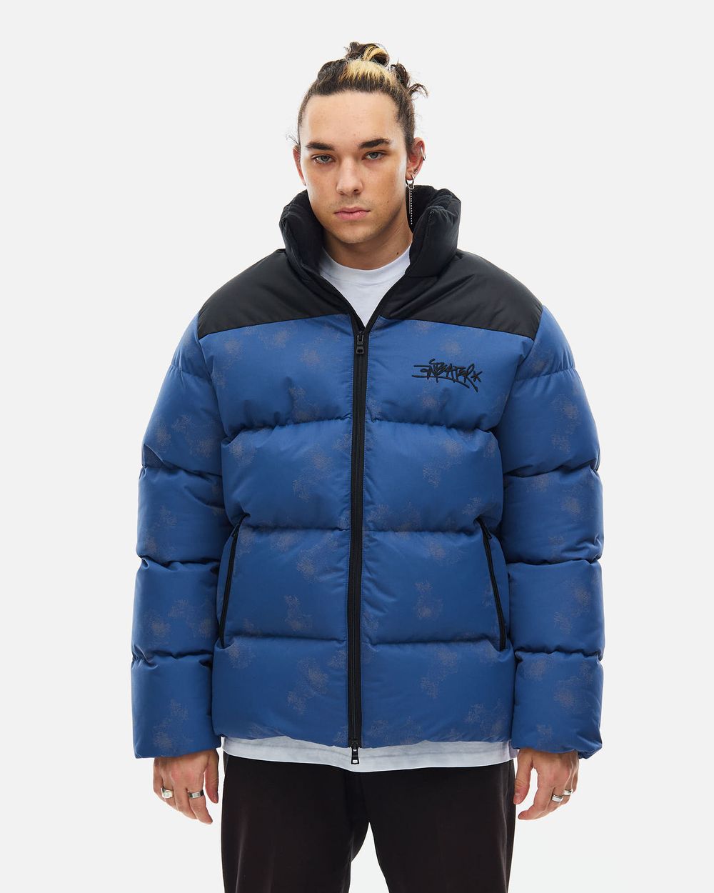 Пуховик Anteater Downjacket RF Print темно-синий