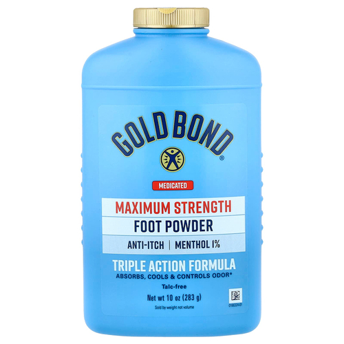 Gold Bond, Medicated, порошок для ног, средство тройного действия, 283 г (10 унций)