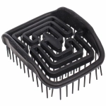 Расческа массажная компактная «Сosmo style», цвет чёрный, 9*8,см , в пластиковой коробке