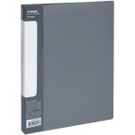 Папка с зажимом Стамм Стандарт, 700мкм, корешок 17мм, серая