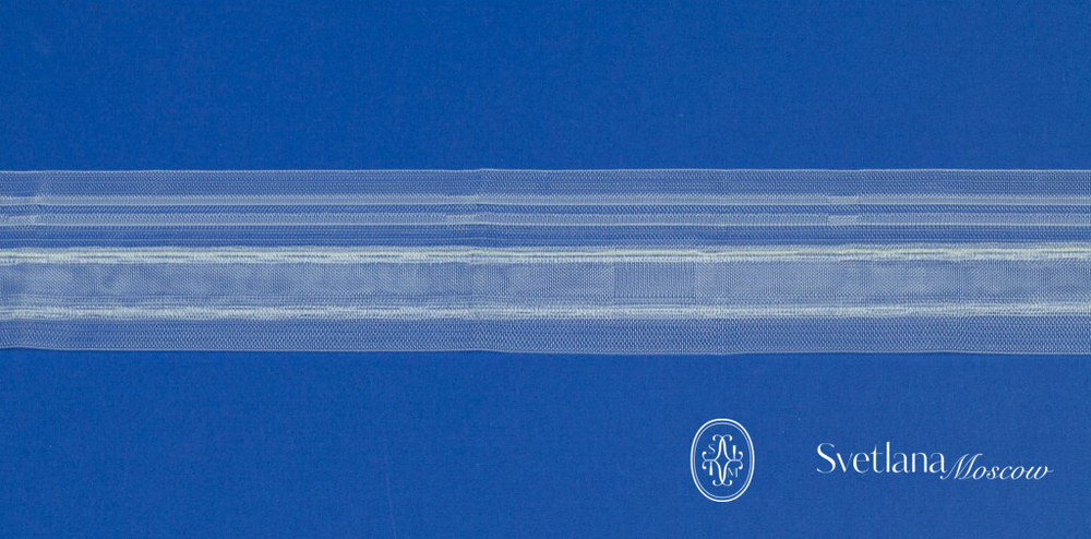 Шторная лента Bandex ELIZA 1:2.2, складка "волна", цвет прозрачный (ширина 80 mm)