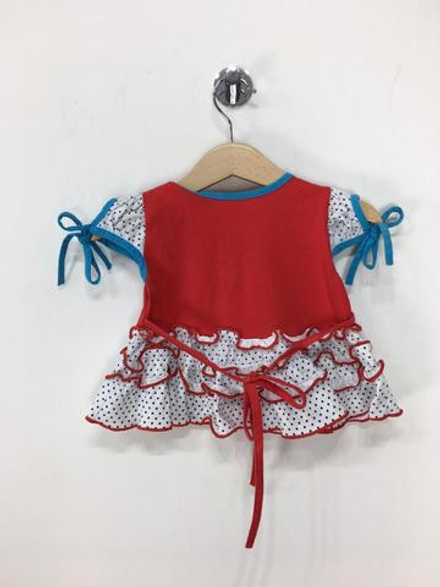 Футболка с воланами на 9/12 месяцев