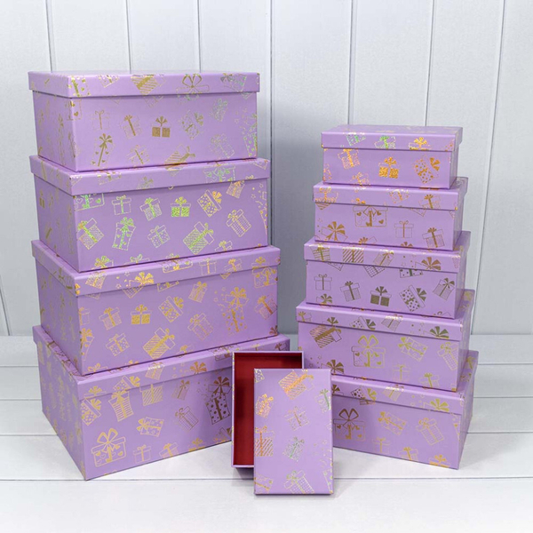 
          Коробка 34 х 26 х 15.3 см Набор 10 шт "Новый год" (Фиолетовый)