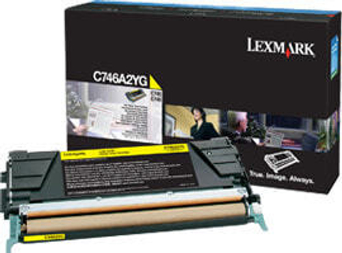 Картридж тонерный Подлинный Желтый Lexmark C746A2YG 1 шт