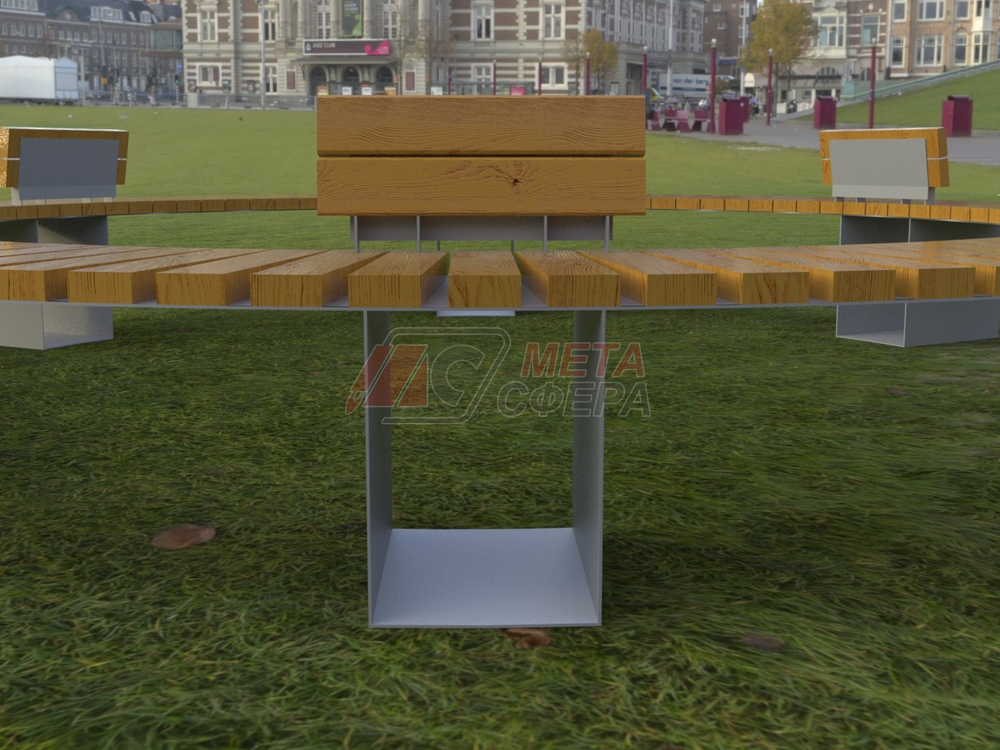 Скамейка Лира радиусная