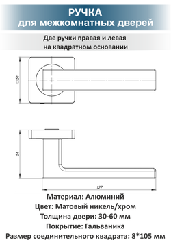 Ручка с магнитной защелкой, фиксатором и петлями OPTIMA