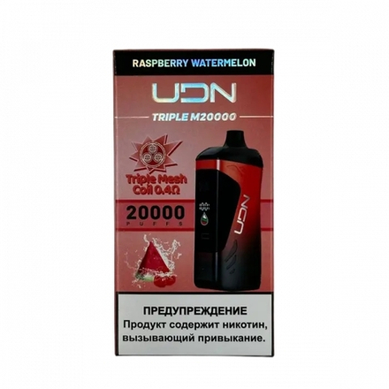 UDN Triple M20000 Raspberry watermelon - малина-арбуз 20000 затяжек 20мг (2%)