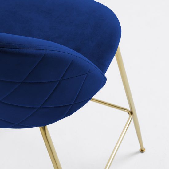 Барный стул Mystere синий бархат 76 см Испания 