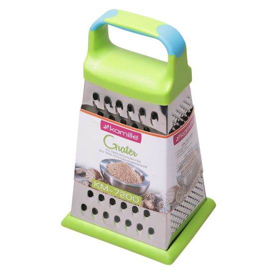 Терка кухонная 22 см. Kamille KM-7200 из нержавеющей стали с нескользящей основой