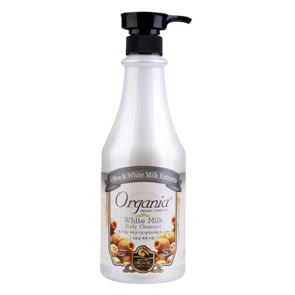 Organia White Milk Body Cleanser гель для душа с молочным протеином и оливой