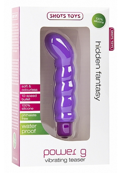 Фиолетовый вибратор со стимуляцией точки G - 18 см. (Цвет: фиолетовый)