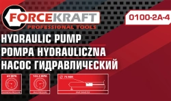 Насос гидравлический, 30т (объем масла - 0.7л, давление - 690-1035 bar ) FORCEKRAFT FK-0100-2A-4
