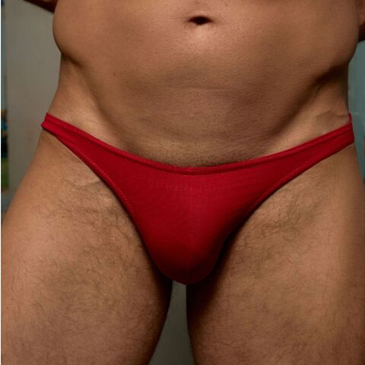 Красные хлопковые трусы-слипы (Размер: S) (Цвет: красный)