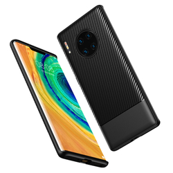 Тонкий чехол на Huawei Mate 30 Pro стиль карбон, серии Fit от Caseport