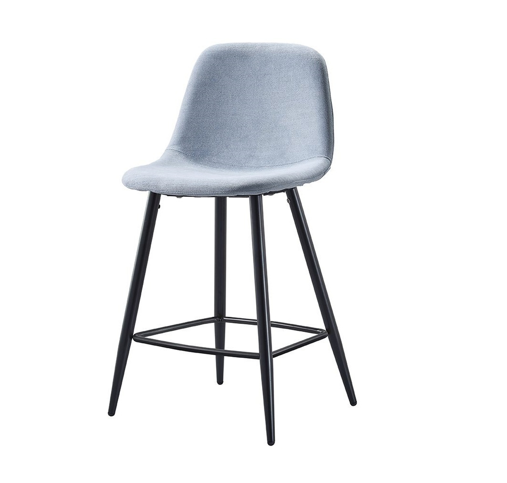 Стул полубарный 350S голубой/черный