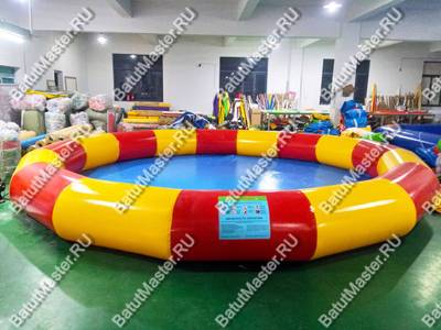 Круглый надувной бассейн «Многогранник», 4*4*0,5 м