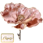 Украшение новогоднее «Пуансеттия - Зимний сон» 15 см, Розовое золото