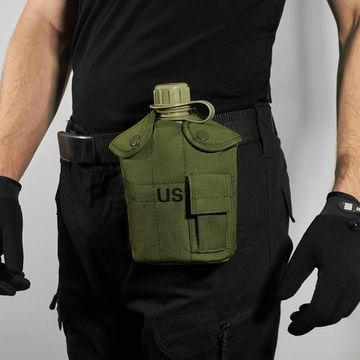 Фляжка с котелком 1л, olive