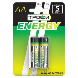 Батарейки Трофи LR6-2BL ENERGY Alkaline