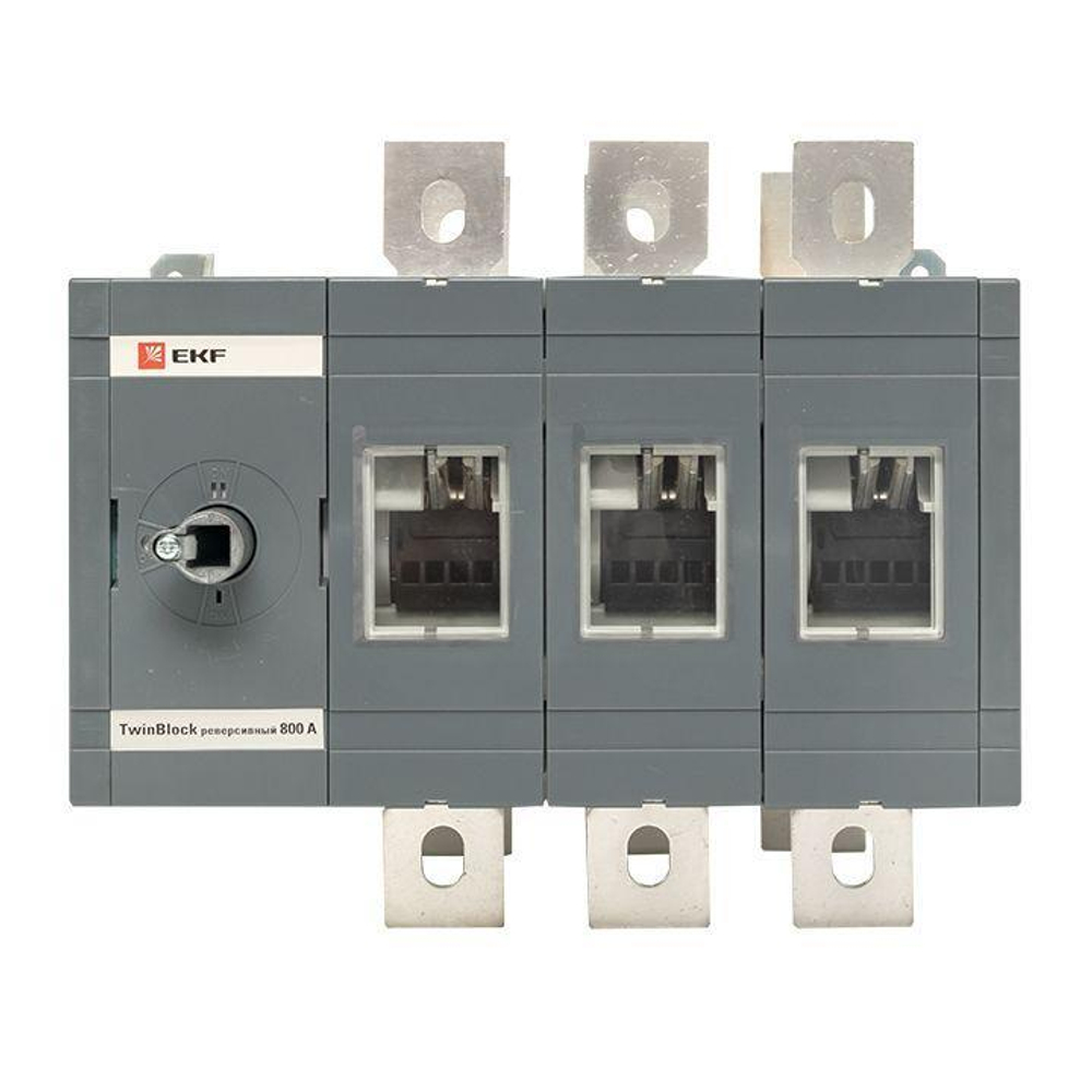 Рубильник 3п 800А реверсивный без рукоятки управления TwinBlock EKF tb-s-800-3p-rev