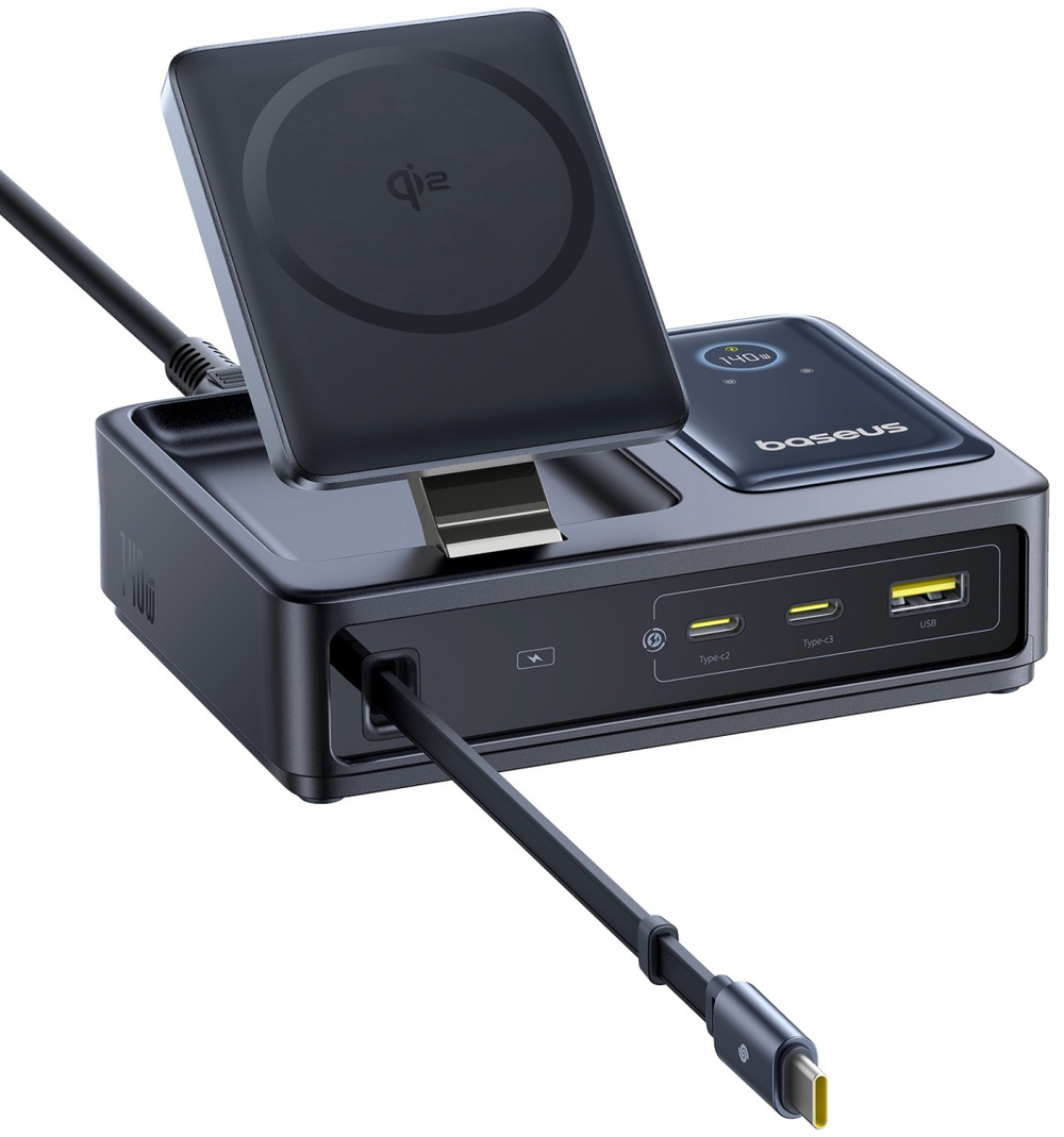 Зарядное устройство Baseus NOMOS 5-in-1 USB Type-C, USB черный
