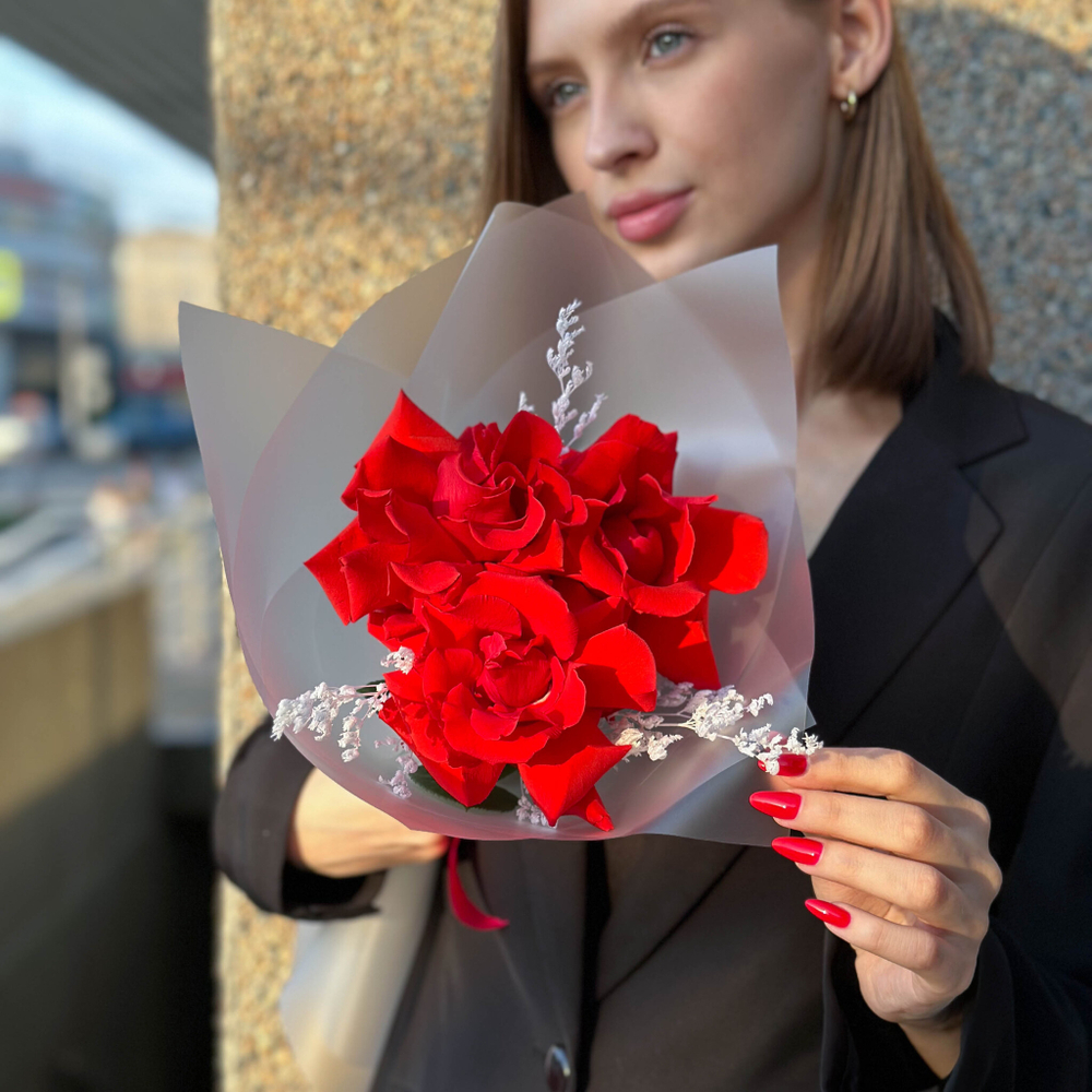 Букет цветов День Знаний №15 Красный