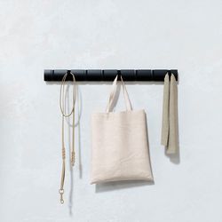 Вешалка настенная Flip, 81см, 8 крючков, черная